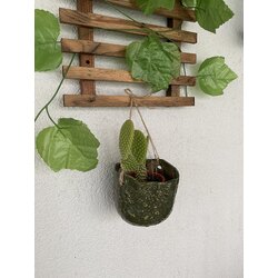Seramik El Yapımı BAHCE & BALKON DUVAR SAKSISI yesil