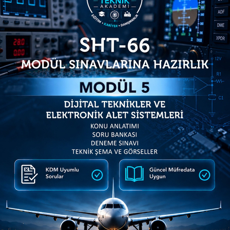 SHT-66 Modül 5 – Dijital Teknikler ve Elektronik Alet Sistemleri | Sınava Hazırlık Kitabı