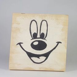 Smiling Face .. Ahşap el yapımı, duvar süsü