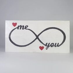 You-me- forever..... Ahşap el yapımı duvar süsü