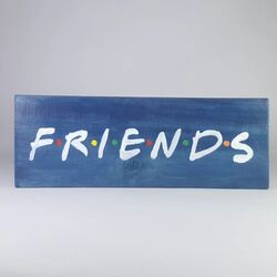 Friends... El yapımı masif ahşap duvar süsü