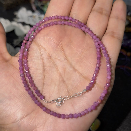 Yakut Taşlı 3 mm Kolye