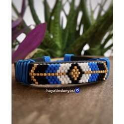 Hakiki deri, Miyuki boncuk işleme detaylı bileklik