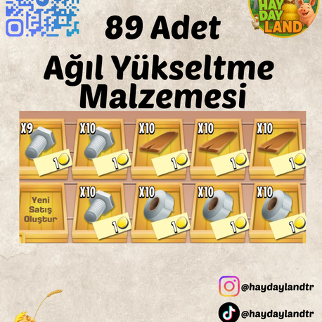 89 ADET AĞIL YÜKSELTMESİ