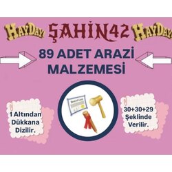 89 ADET ARAZİ MALZEMESİ 