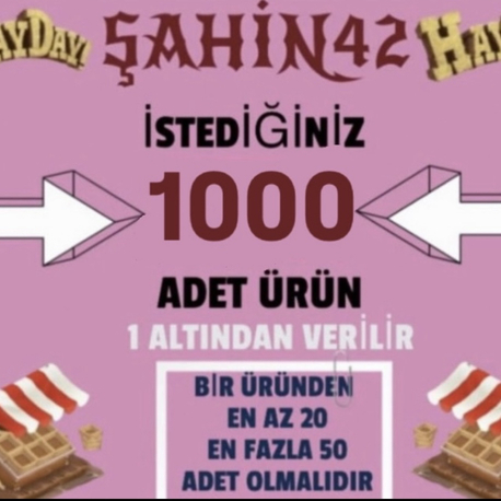 İSTEDİĞİNİZ 1000 ADET KAMYON ÜRÜNÜ 
