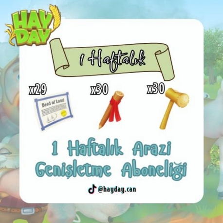 1 haftalık genişletme aboneliği 