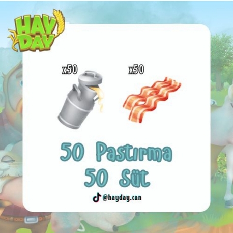 50 süt 50 pastırma 
