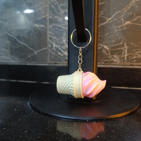 Mini Dondurma Figürlü Anahtarlık (Clickerlı)
