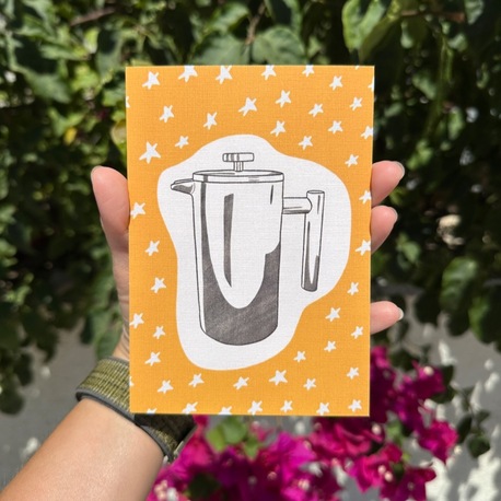 “French Press” İllüstrasyon Kartpostal