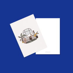 biz ve kedi . kartpostal - mini print seti