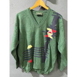 Vintage Yeşil Unisex Kazak 