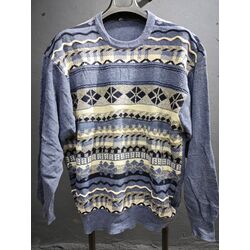 Vintage Unisex Mavi Renk Kazak 