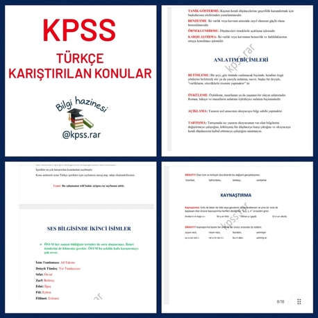 KPSS|Türkçe Hap Bilgiler 