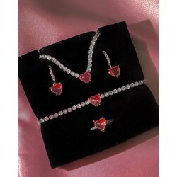 Bordo Hologramlı Set