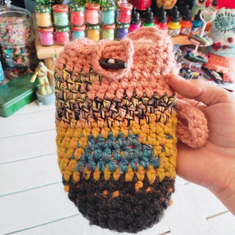 Örgü Telefon Çantası