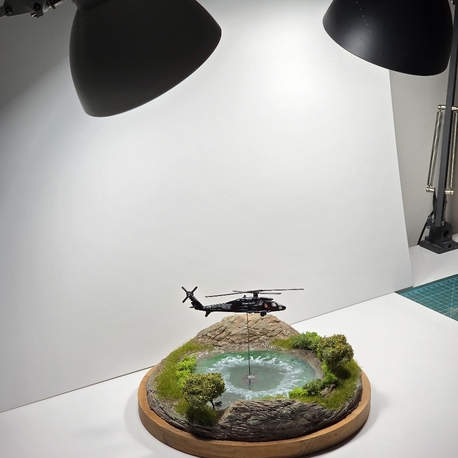 Firefighter Helicopter Diorama 