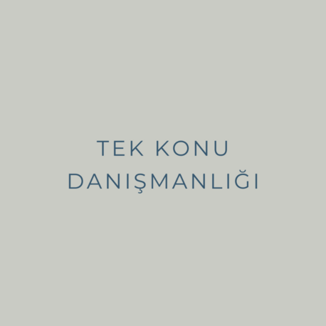 Tek Konu Danışmanlığı