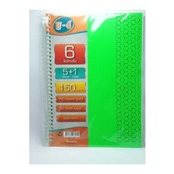 6 konulu çoklu defter seti (6 farklı renk )