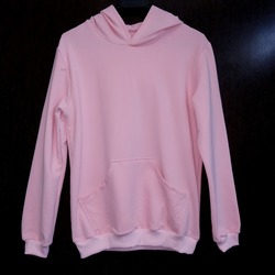 Pudra Pembe Bayan Kanguru Cepli Kapüşonlu Sweatshirt