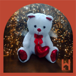 PELUŞ BEYAZ PARLAK AYI 40 CM ( ASTANA )
