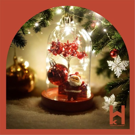 IŞIKLI FANUS - YENİ YIL NOEL BABA IŞIKLI FANUS