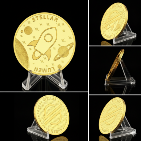 Stellar Lumens (XLM) Kripto Hatıra Parası - Özel Koleksiyonluk Kripto Obje ve Aksesuarı