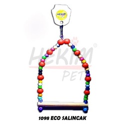 HEKİM PET Eco Salıncak Muhabbet Zilli Renkli Kaliteli Kuş Oyuncağı