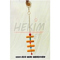 HEKİM PET Eco Minik Merdiven Muhabbet Zilli Renkli Kaliteli Kuş Oyuncağı