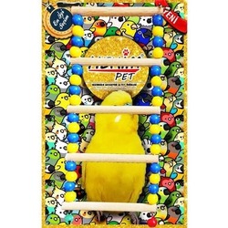 HEKİM PET Fenerbahçe Fanatik Takımlı Büyük Merdiven Zilli Renkli Kaliteli Kuş Oyuncağı