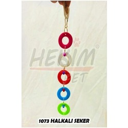 HEKİM PET Bol Zilli Halkalı Şeker Muhabbet Renkli Kaliteli Kuş Oyuncağı