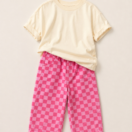 Laciel Paris Pembe Damalı Jean Pantolon