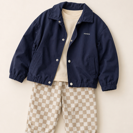 Damalı Çocuk Gabardin Pantolon 