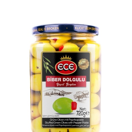 ECE Biber Dolgulu Yeşil Zeytin 720gr