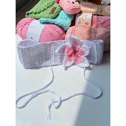 Çiçekli Örgü Bandana 