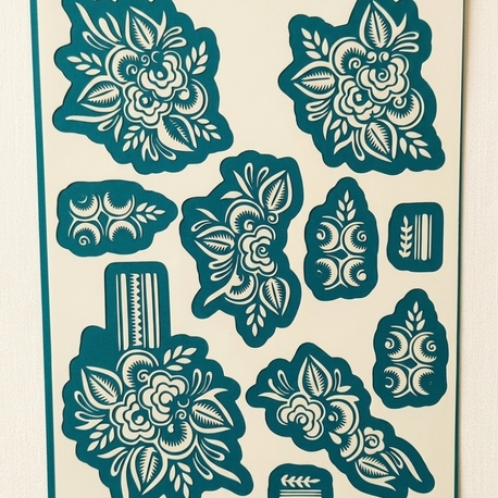 Tasarım Kına Şablonu (2 el için) 