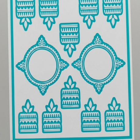 Tasarım Kına Şablonu (2 el için) 