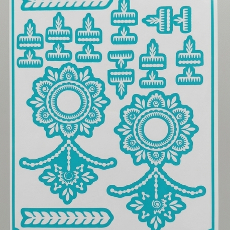 Tasarım Kına Şablonu (2 el için) 