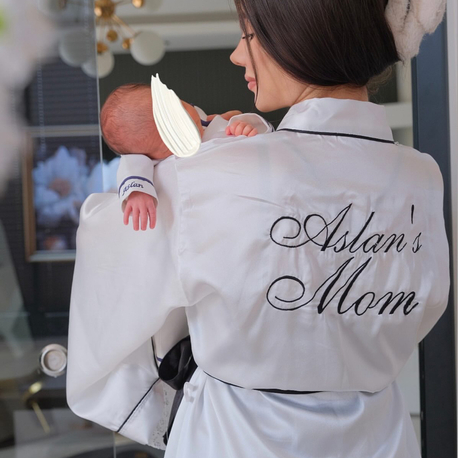 Kimono Biyeli Mom Sabahlık | 120 cm