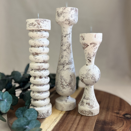 Trio Dokulu Kireç Şamdan