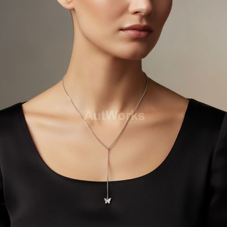 Stainless Steel Ezme bir Tarafı Taşlı yocalı Kolye