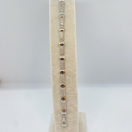Xuping Sık Zirkon Yuvarlak Taşlı Gold Bileklik