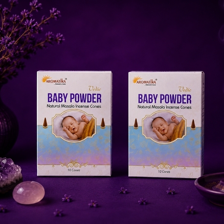  İleri Akış Konik Tütsü Seti – Baby Powder