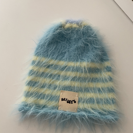 Beanie | Blue &Butter Yellow