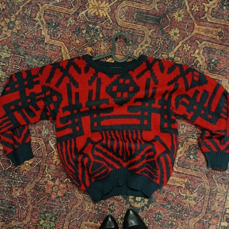 crop kırmızı örme kazak