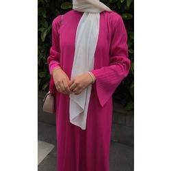 Pembe Piliseli Elbise