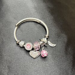 Taşlı Kalp Çelik Pandora