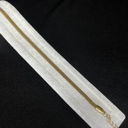 İtalyan Yassı Gold Çelik Bileklik