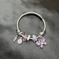 Mor Kelebek Çelik Pandora