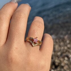 Pembe Yıldız Prenses Çelik Yüzük